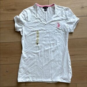 NWT U.S. Polo Assn. White Short Sleeve Tee New Tags